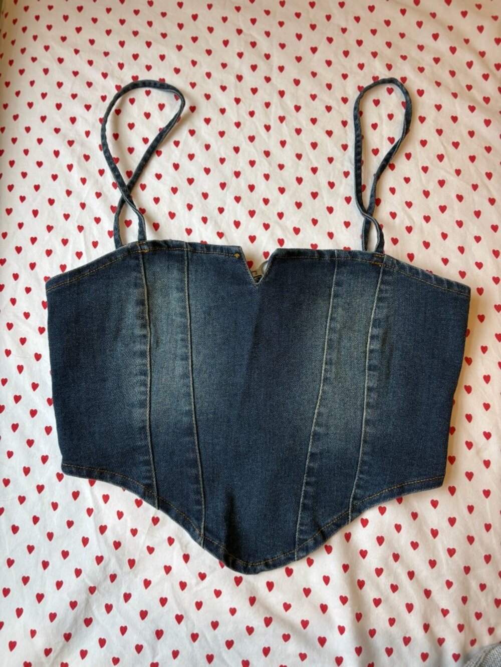 Jean Top with Zip-Up Back (Size XS)